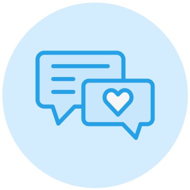 Sohbet Vektörü Simgesi Tasarım İllüstrasyonu