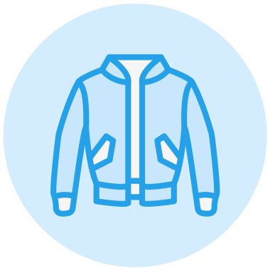 Ceket Vektörü Simgesi Tasarım İllüstrasyonu