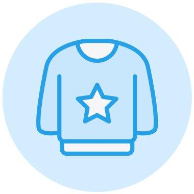 Süveter Vektörü Simgesi Tasarım İllüstrasyonu