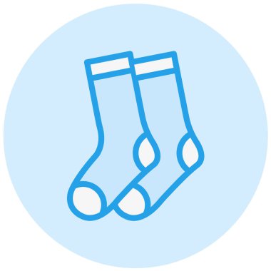 Çorap Vektörü Simgesi Tasarımı Çizimi