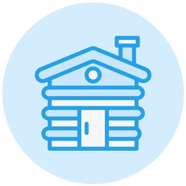 Kabin Vektörü Simgesi Tasarım İllüstrasyonu