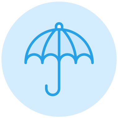 Şemsiye Vektör Simgesi Tasarım İllüstrasyonu