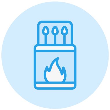 Kibrit kutusu Vektör Simgesi Tasarım İllüstrasyonu