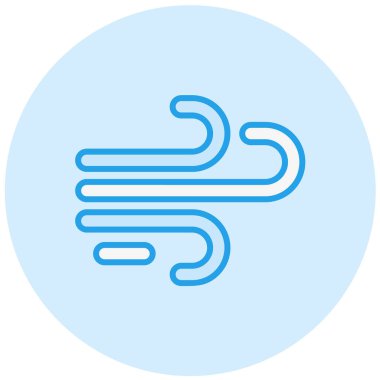 Rüzgâr vektör simgesi tasarımı çizimi