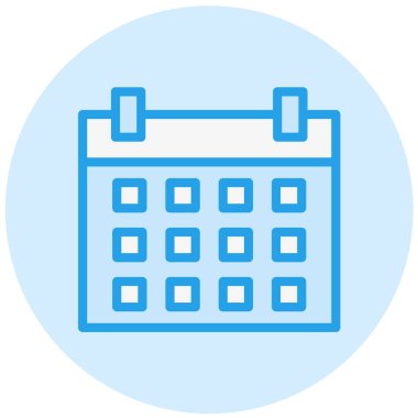 Takvim Vektörü Simgesi Tasarım İllüstrasyonu