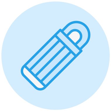 Uyku Torbası Vektör Simgesi Tasarım İllüstrasyonu