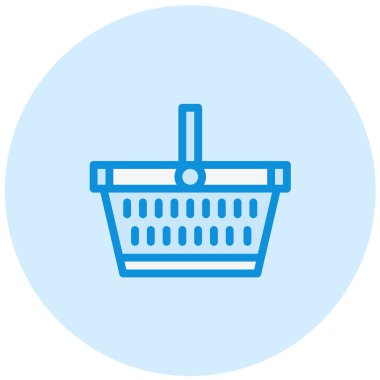 Alışveriş sepeti Vektör Simgesi Tasarım Çizimi
