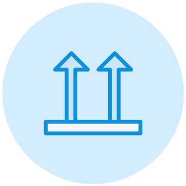 Kırılgan Vektör Simgesi Tasarımı İllüstrasyonu