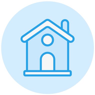 Ev Vektörü Simgesi Tasarım İllüstrasyonu