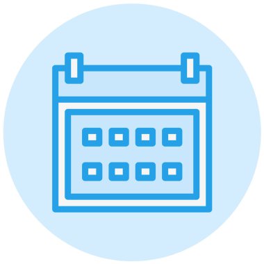 Takvim Vektörü Simgesi Tasarım İllüstrasyonu