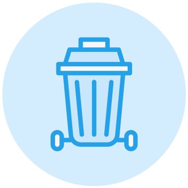 Çöp Vektörü Simgesi Tasarım İllüstrasyonu