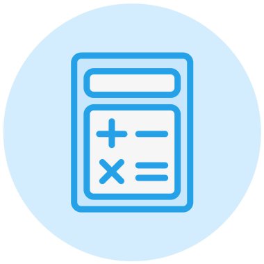 Hesap Makinesi Vektör Simgesi Tasarım İllüstrasyonu