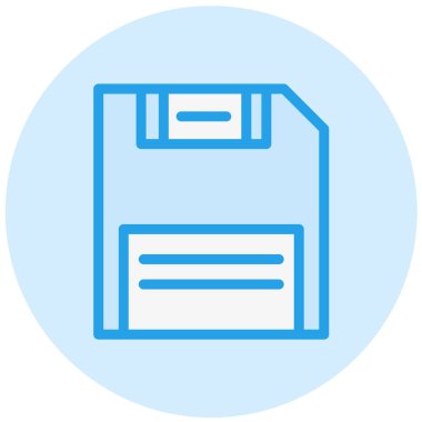 Disket Vektör Simgesi Tasarım İllüstrasyonu