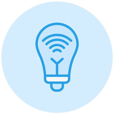 Akıllı Ampul Vektör Simgesi Tasarım İllüstrasyonu