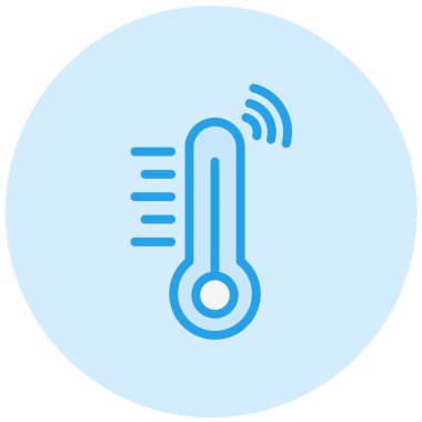 Termometre Vektör Simgesi Tasarım İllüstrasyonu