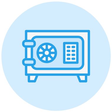 Güvenli Kutu Vektör Simgesi Tasarım İllüstrasyonu