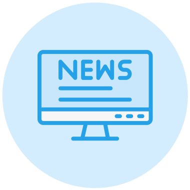 Haber Vektörü Simgesi Tasarım İllüstrasyonu