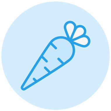 Havuç Vektörü Simgesi Tasarım İllüstrasyonu