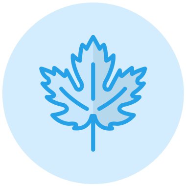 Akçaağaç yaprağı Vektör Simgesi Tasarım İllüstrasyonu