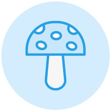 Mantar Vektörü Simgesi Tasarım İllüstrasyonu