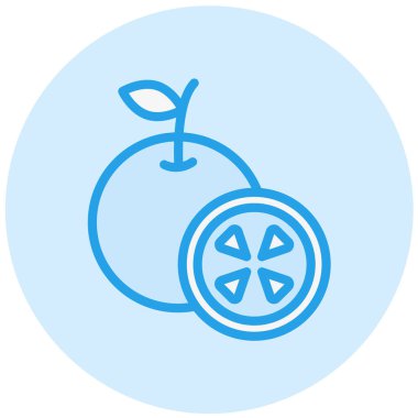 Turuncu Vektör Simgesi Tasarım Çizimi