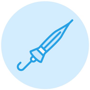 Kapalı şemsiye Vektör Simgesi Tasarım İllüstrasyonu