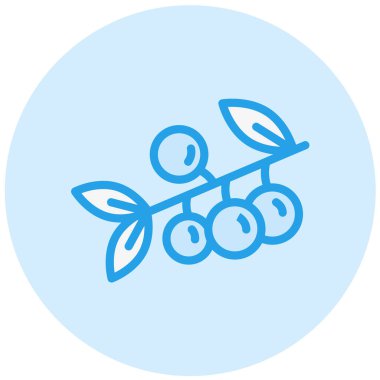 Böğürtlen Vektörü Simgesi Tasarım İllüstrasyonu