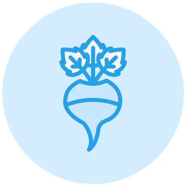 Şalgam Vektör Simgesi Tasarım İllüstrasyonu