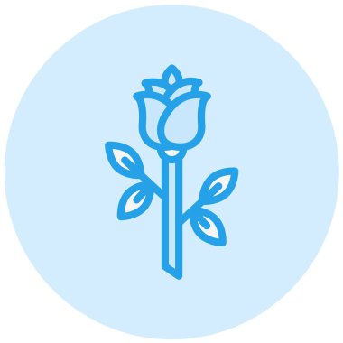 Çiçek Vektörü Simgesi Tasarım Çizimi