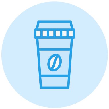 Kahve fincanı Vektör Simgesi Tasarım Çizimi