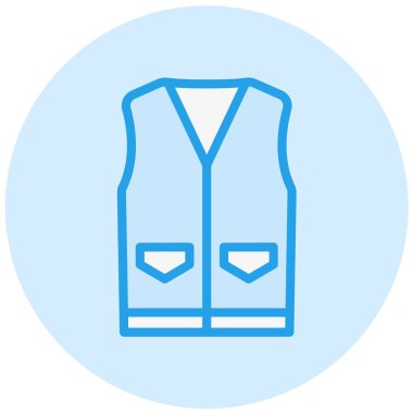 Yelek Vektörü Simgesi Tasarım İllüstrasyonu