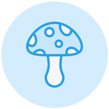 Mantar Vektörü Simgesi Tasarım İllüstrasyonu