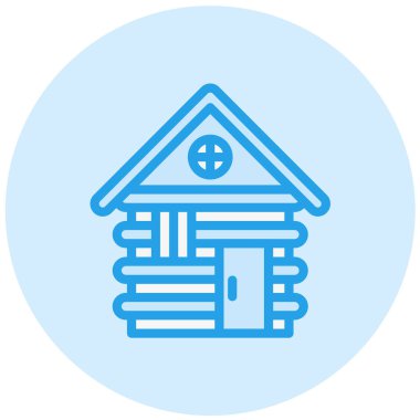 Kabin Vektörü Simgesi Tasarım İllüstrasyonu