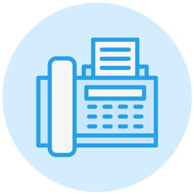 Faks Makinesi Vektör Simgesi Tasarım İllüstrasyonu