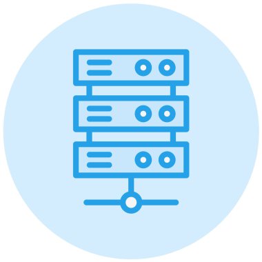 Sunucu Vektörü Simgesi Tasarım İllüstrasyonu