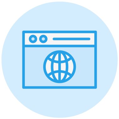 Web Vektörü Simgesi Tasarım İllüstrasyonu