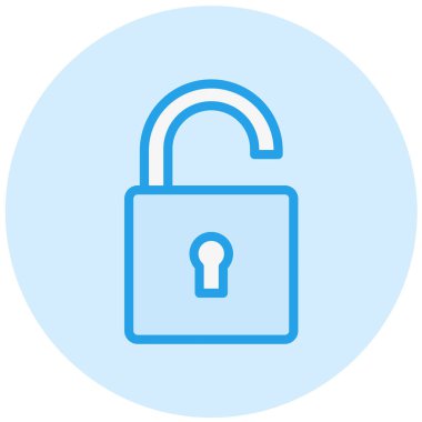 Kilitli Vektör Simgesi Tasarım İllüstrasyonu