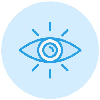 Göz Vektörü Simgesi Tasarım İllüstrasyonu