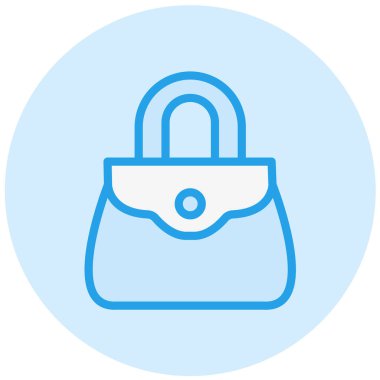 El Çantası Vektör Simgesi Tasarım İllüstrasyonu