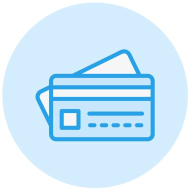 Kredi Kartı Vektör Simgesi Tasarım İllüstrasyonu