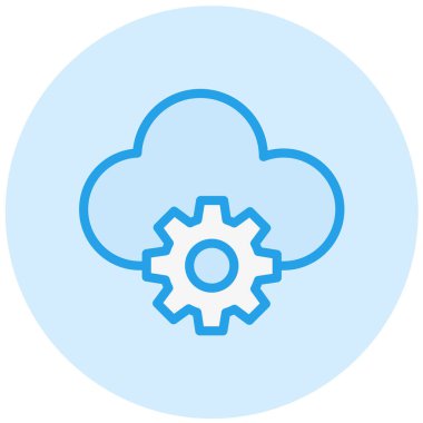 Bulut Hesaplama Vektörü Simgesi Tasarım İllüstrasyonu