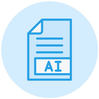 AI Vektör Simgesi Tasarım İllüstrasyonu