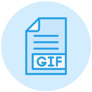 GIF Vector Icon Design Illustration clipart