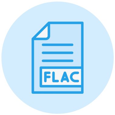 FLAC Vektör Simgesi Tasarım İllüstrasyonu