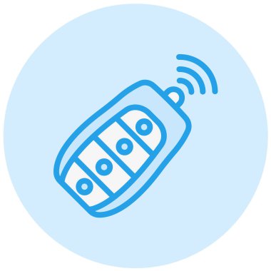 Akıllı Anahtar Vektörü Simgesi Tasarım İllüstrasyonu