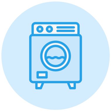 çamaşır makinesi vektör tasarım illüstrasyonu