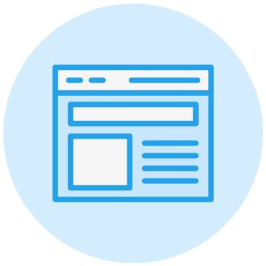 Web Sitesi Vektör Simgesi Tasarım İllüstrasyonu