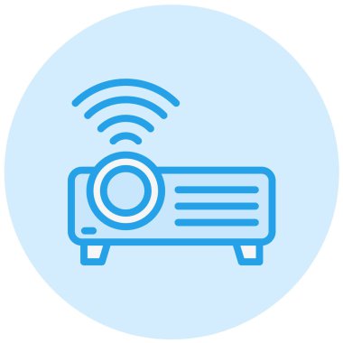 Projektör Vektör Simgesi Tasarım İllüstrasyonu