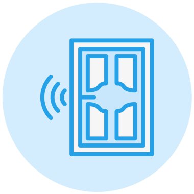 Smartdoor Vektör Simgesi Tasarım İllüstrasyonu