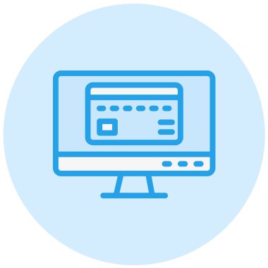 Çevrimiçi ödeme vektörü Simge Tasarımı İllüstrasyonu